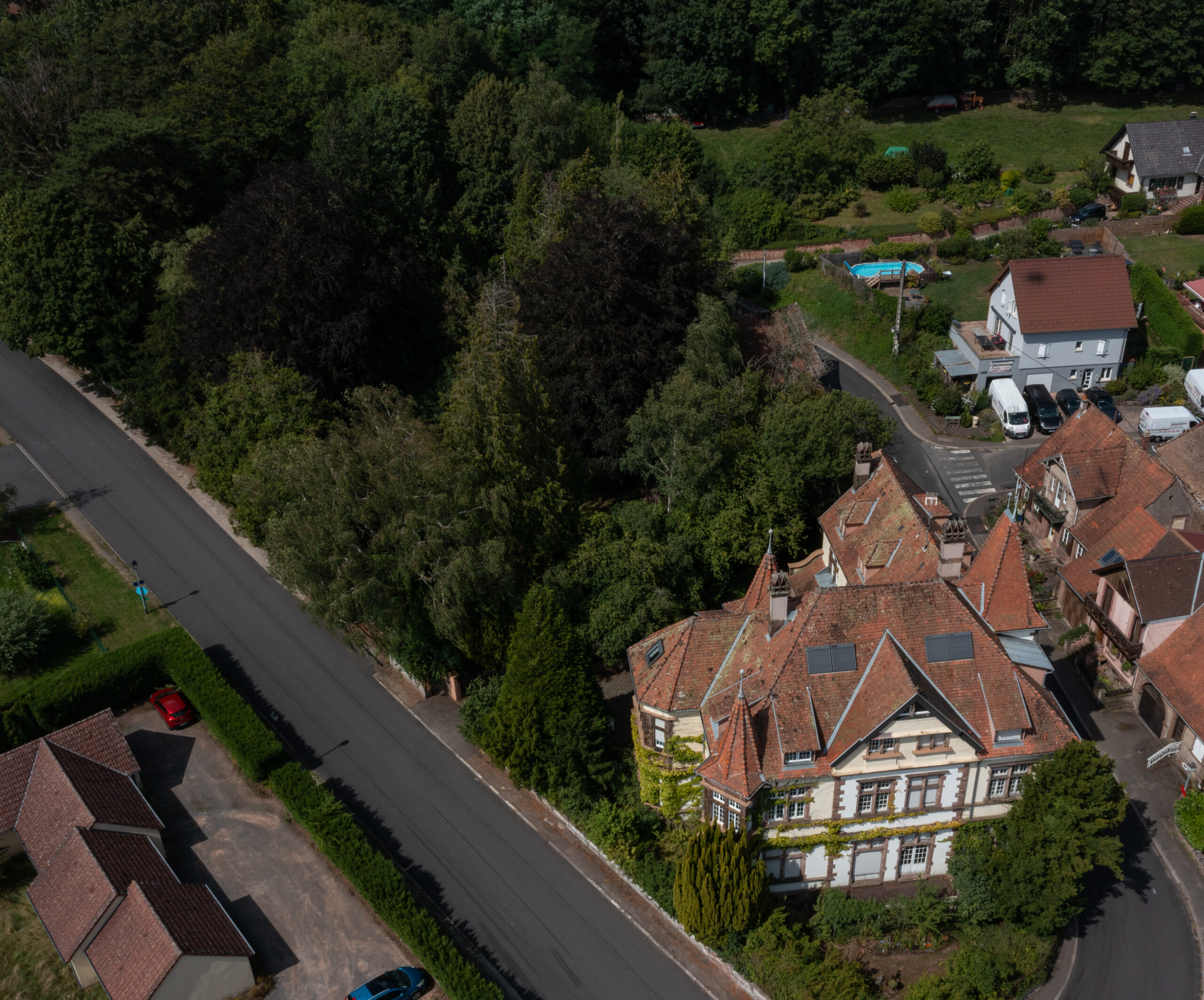 Vue aérienne Villa Gruber