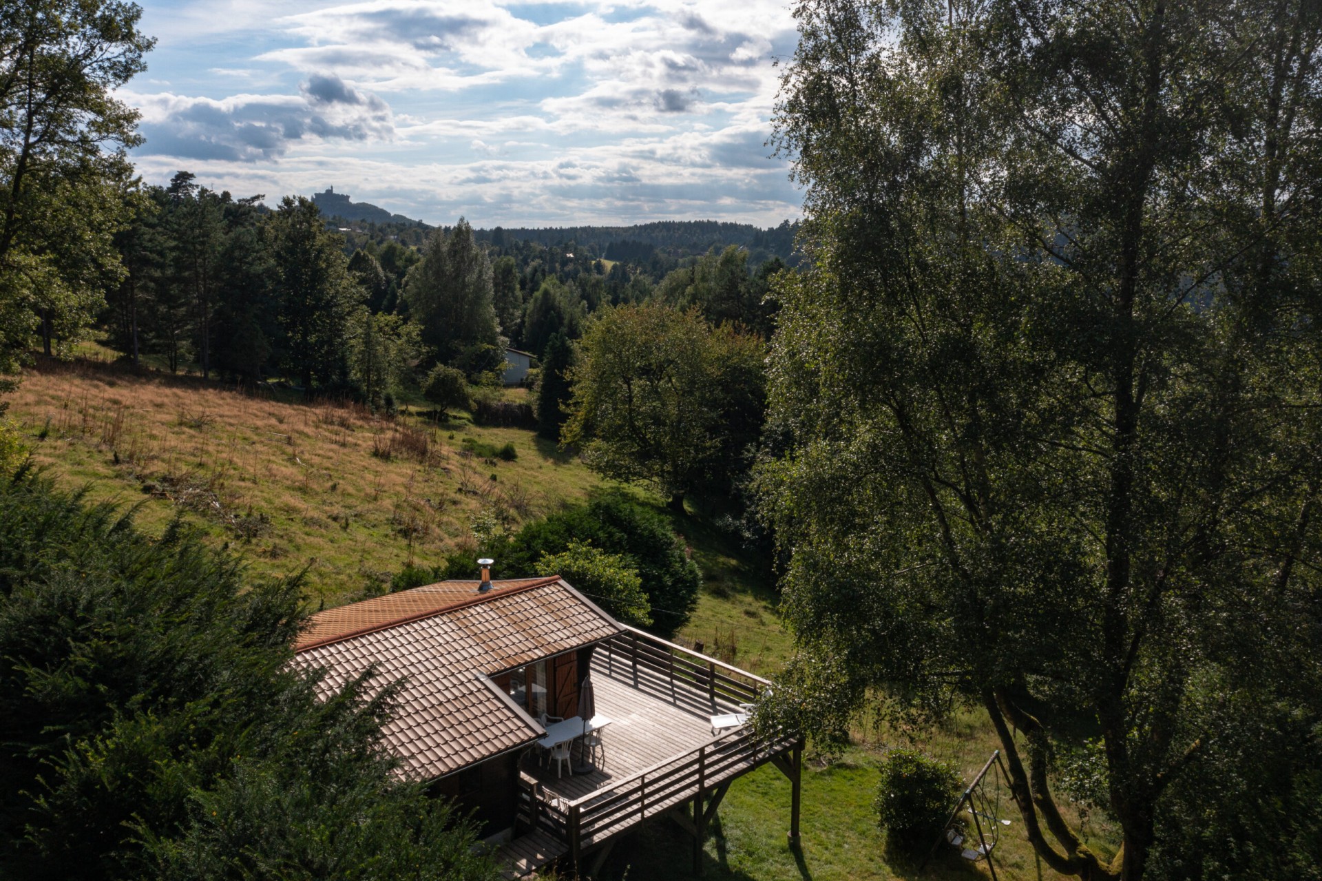 Vue aérienne chalet de la Hardt